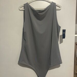Gray Sleeveless Bodysuit